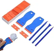 Yorajuy Adhesive Scraper - Non-scratch Car Glass Adhesive Scraper - Precision-Edged Rust-Proof Scrapping Tool, Ergonomic Grip Cleaning Supplies for Automotive Paint Auto Body Repair