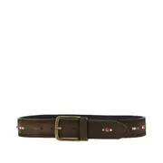 [GIANNIFRANCO BELTS] GIANNIFRANCO BELTS Suede leather belt with studs Man 90 90 Brown