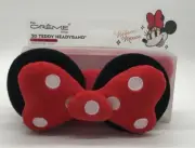 Disney The Creme Shop x Minnie Mouse Red 3D Teddy Spa Headband with Bow New