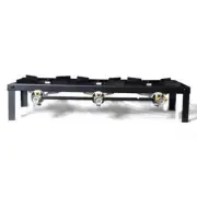 BaseCamp Iron Stove Portable Triple Burner Angle Adjustable 45,000 BTU Black