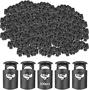 Baxnore 300PCS Spring Cord Locks, Nylon Single Hole Rope Buckles, Heavy-Duty Cord Clamp for Luggage Outdoor Gear Backpacks (S)