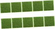 10 Pack Square Artificial Grass Mat Pp Material Realistic Simulated Grass Easy to Install Suitable for Home Office Decor