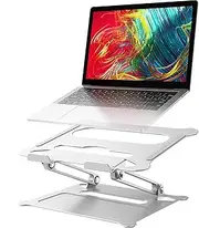 Adjustable Aluminum Laptop Stand, Ergonomic Multi-Angle Desk Laptop Holder with Heat-Vent for Notebook MacBook Dell HP More 10-17.3"