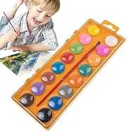 Watercolor Paint Set - 16 Colors Professional Water Colors Paint Set Adult | Portable Watercolor Palette | Watercolor Set With Paintbrush | Painting Art Supplies For Preschool, Painting Lovers
