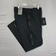 J. Lindeberg Stuart Men's Side Stripe Golf Pant GMPA06876 Black NEW Sz 38 X 32