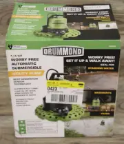 NEW Drummond 1/4 HP Worry Free Automatic Submersible Utility Water Pump 1750 GPH