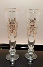 Nagel glass- 100% mouth blown and hand decorated set of 2 glasses