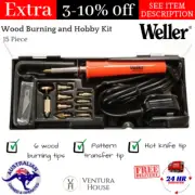 Weller Wood Burning and Hobby Kit 15 Piece Pyrography Craft Art Tool Burner Set