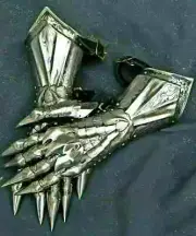 Medieval Gauntlet Pair Accents Knight Crusader Steel Armor Gauntlet/Gloves