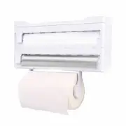 NEW APPETITO WALL MOUNT KITCHEN ROLL DISPENSER WHITE Cling Glad Wrap Foil