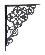 B&P Lamp 8" Iron Shelf Bracket, Pennsylvania Dutch, Pair