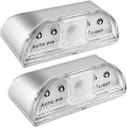 2Pack Keyhole Light, Wireless PIR Infrared Motion Sensor Auto Detector LED Lock Lamp for Door with Auto 4 LED Bulbs Stick-On Front Door Hallway Stairway Closet Drawer