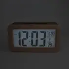 Solid Wood Electronic Clock Alarm Clocks for Bedrooms Child Small
