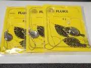 3 NJ Hand Tied Tandem 2/0 Gold Mustad Hooks Fluke/Summer Flounder Rigs
