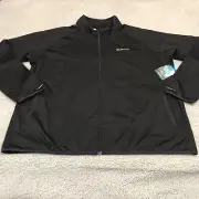 Columbia Omni-Wick Full Zip Windbreaker Jacket Mens Size XXL Black Mesa
