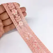 Indian Traditional Fancy Flower Net Lace For Saree 9 Meter