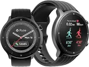 [Ryze] Flex Smart Watch - 25 Built-in Sports Modes - Acitivty Trackers, Heart Rate, Blood Oxygen and Blood Pressure Monitor - Waterproof Smart Watches for Men and Women, Black/Green