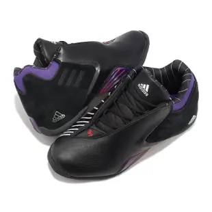 【adidas 愛迪達】籃球鞋 TMAC 3 Restomod 男鞋 黑 紫 緩震 鱷魚紋 暴龍隊 愛迪達(GY2394)