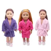 Bath towel robe made for 18'' American girl doll Bathrobe bathroom wash