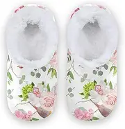 [Caihoyu] Slipper for Kids Girls Boys Coral Fleece Anti-Skid Sole Lightweight House Shoes Home Indoor