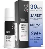 ThriveCo Stretch Marks Expert Serum Cream, Combats and Improves Appearance of New and Old Stretchmarks, Powered by Striover, Rosehip Oil and Squalane, Vegan and Cruelty-free 30ml