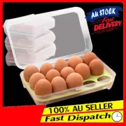 15 Eggs Holder Case Plastic Egg Box Food Storage Container Refrigerator