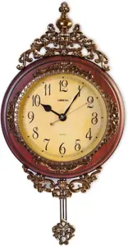 Elegant, Traditional, Decorative, Hand Painted Modern Grandfather Wall Clock Fan