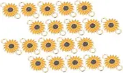 [ARTIBETTER] Chic Sunflower Accessories Set 20pcs Necklace Bracelet Charms Jewelry Decorative Pendants Earring Charms Two Hole Diy Jewelry Making
