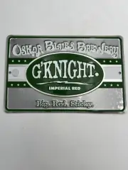 Oskar Blues Brewery G'Knight Imperial Red Tin Sign Big Red Sticky 12" x 8" A6