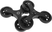 LOORGVEL 1 Pair Stair Climbing Triangle Wheels Plastic Casters for Shopping Carts Trolleys and Hand Trucks Easy Installation Strong Grip Heavy Duty Support for Luggage Parcels