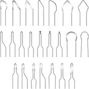 23 Pieces Pyrography Tips Replacement Wood Burning Tips Pyrography Wire Pen Nibs Wood Burning Wire Nibs for High Impedance Pyrography Machine Accessory Tool Wood Leather Making