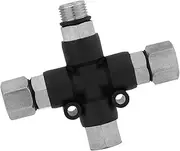 Airbrush Air Hose Manifold Adaptor Splitter for Tattoo Spray 3-Way Connector Kit Suitable for Multiple Airbrush Users Plastic Black