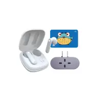 Timekettle WT2 Edge/W3 Real-time Translator Earbuds Online & Offline Translation with Zero-Type C for Android Phones Bundle - White