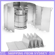 30Plates Aluminum Alloy Camping BBQ Cooker Stove Wind Shield Screen Foldable AU