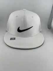 NEW NIKE S/M Adult Legacy91 Tour Cap/Hat Dri-Fit White/black Swoosh 727032-101