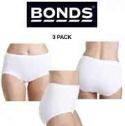 Bonds Womens Satin Touch Cottontail Midi Breathable Cotton Brief 3 Pack W019O