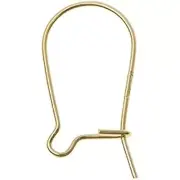 10 pcs Gold Filled Kidney Ear Wire Earring Connector Hook Findings