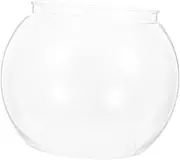 Small Round Clear Fish Bowl Aquarium for Goldfish and Turtles Unbreakable Desktop Tank Compact Space Saving Design for Home and Office Use
