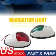 RED&GREEN LED LIGHTS NAVIGATION WHITE HOUSING-Port/Starboard Boat/Nav/Running PW