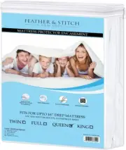 Zippered Mattress Encasement Protector Waterproof Knitted Polyester Bed Cover