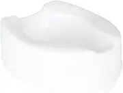 Homecraft Savanah Raised Toilet Seat, 15cm High without Lid, Elevated Toilet Seat Locks Onto Toilets, Portable Commode Seat with Sturdy Brackets, Medical Aid for Elderly, Disabled, Limited Mobility