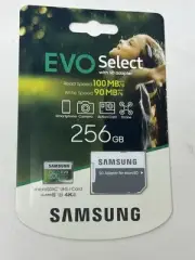SAMSUNG EVO Select 256GB MicroSDXC 4K UHS-I U3 Memory Card with SD Adapter