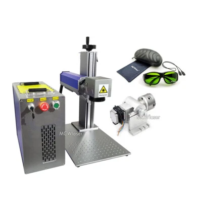 30W Fiber Laser Marking Machine Metal Non-metal Engraving Steel Engraver