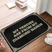 Funny Doormats for Outdoor Entrance My Tendies are from My Diamond Hands Doormat Indoor Shoe Mat Home Goods (Color : Colour, Size : 65X90CM)