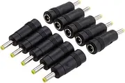 AsrMyjcx 10 Pieces 5.5 X 2.1mm Female to 4.0X 1.7mm Male DC Plug Adapter Connector