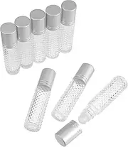 DECORNIJIA 8pcs Refillable Glass Roller Bottles Essential Oil Subpackage Holders Easy to Clean for Personal Use Massage Effect for Eyes Face