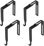 Hobngmuc Cubicle Hook, 4 Pieces Cubicle Hanger with Multi Functions, Heavy-Duty Iron Storage Utility Gadgets for Desks for Potted Plants, Wreath, Keys, Hats, Towel, Umbrellas