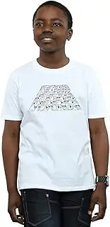 [Absolute Cult] Star Wars The Rise Of Skywalker Trooper Filled Logo Boys T-Shirt White 7-8 Years