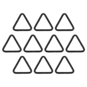 10 Pcs Metal Triangle Ring Buckle, 1 1/2" Belt Fastener Connectors, Black