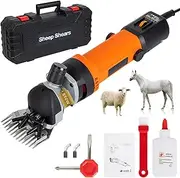 850W Sheep Shears Professional Electric Sheep Clippers, 6 Speed Heavy Duty Shearing Clipper with Carrying Case for Shaving Fur Wool in Sheep, Goat, Cattle, and Other Farm Livestock Pet Orange
